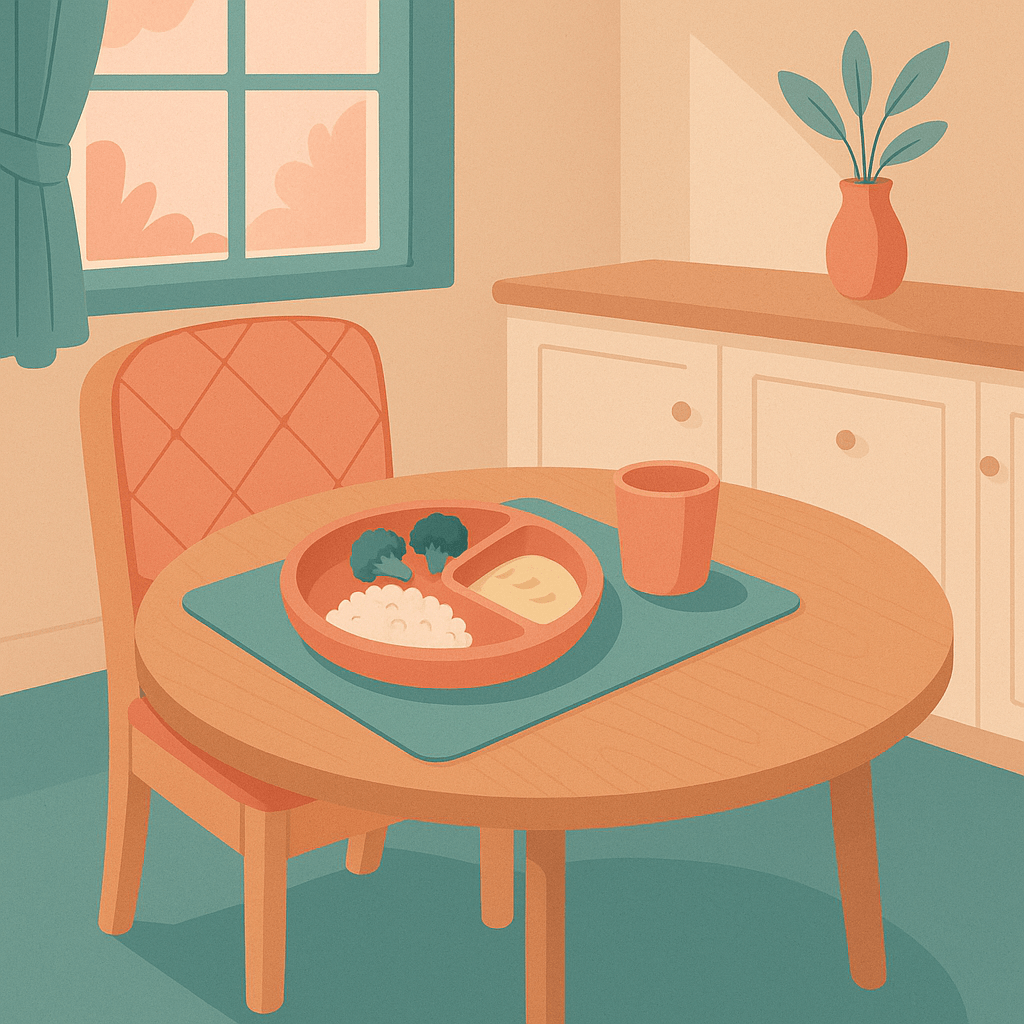 Calm mealtime setting