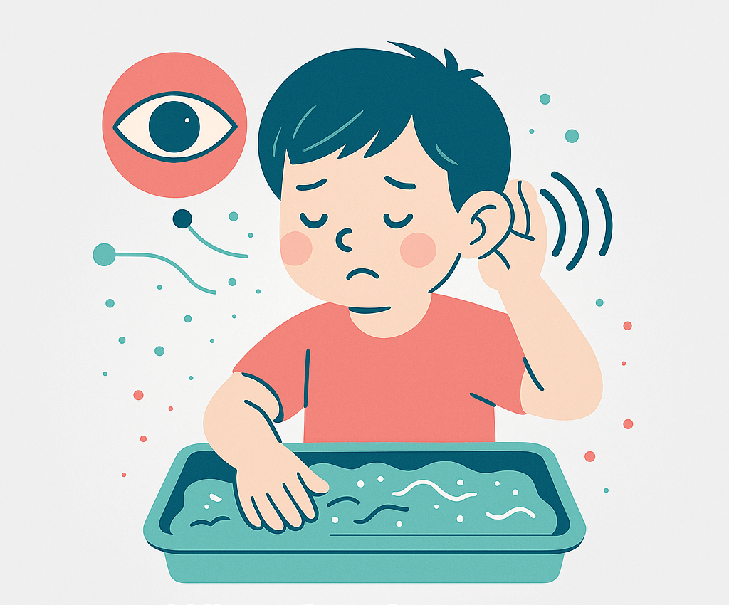 Child engaging in sensory exploration