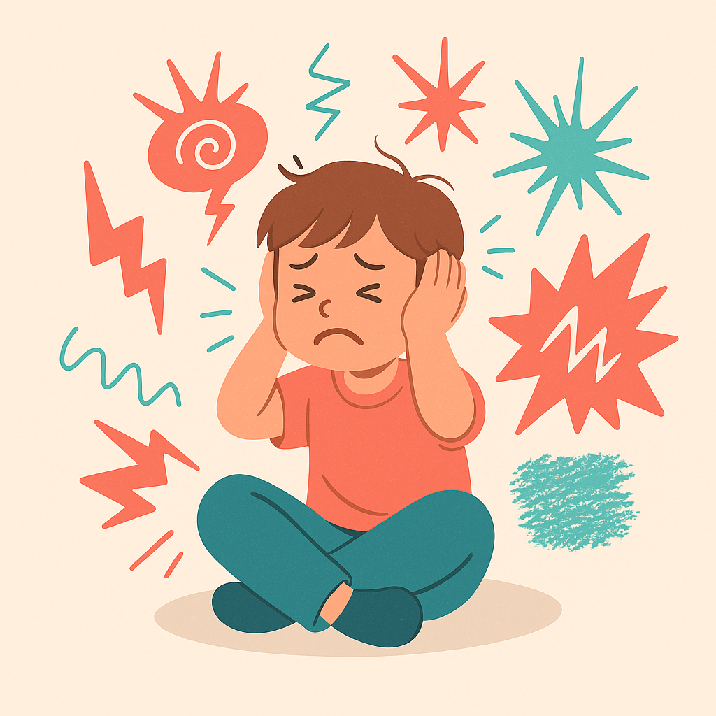 Child showing signs of sensory overload