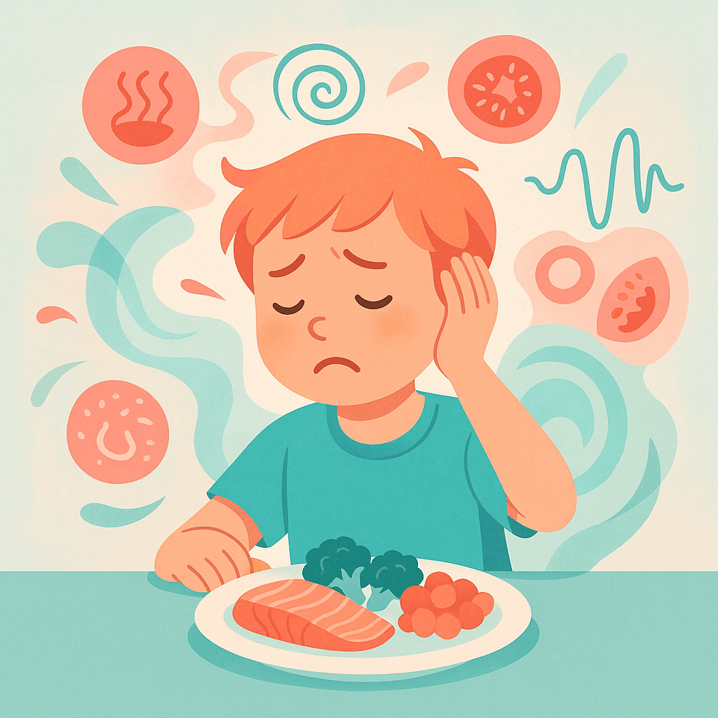 Child struggling at mealtime